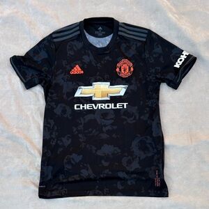 ⚽️ Manchester United Addidas Chevrolet Kohler Black 110 yrs 1909 - 2019 Jersey M